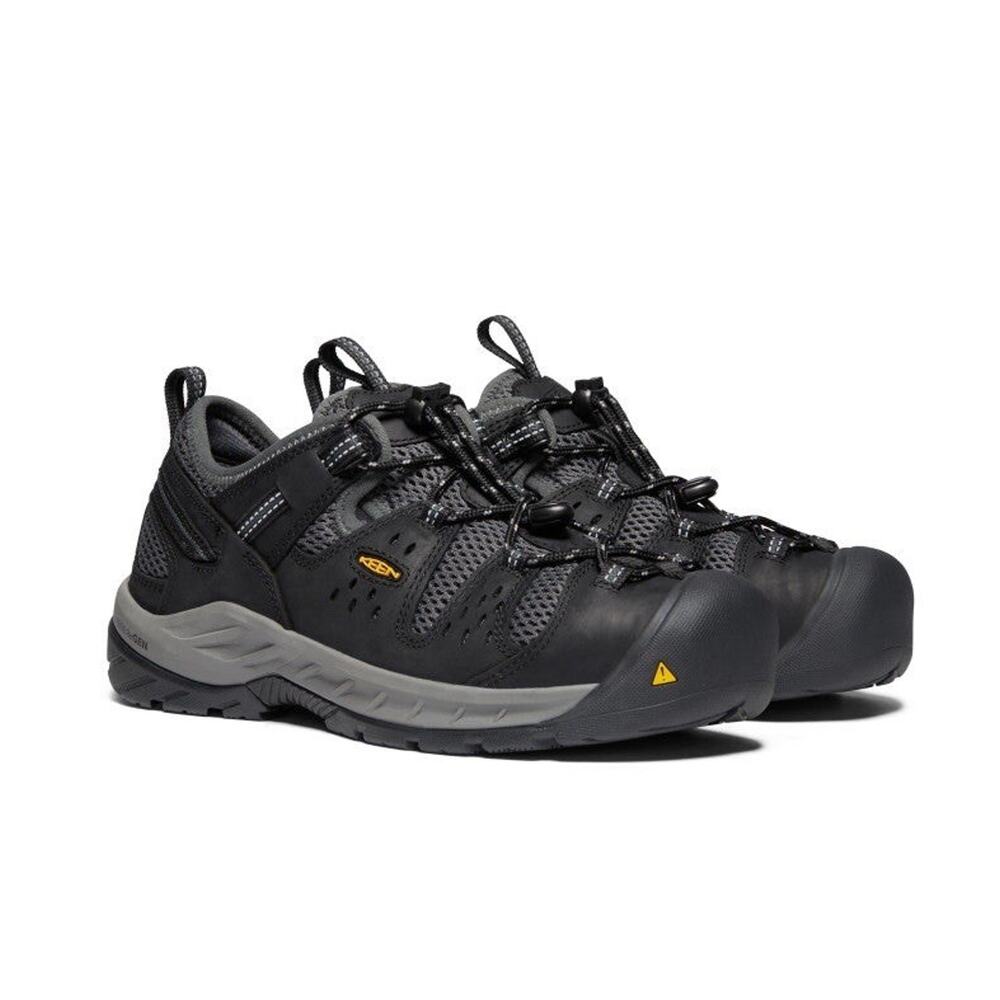 NEW KEEN Men’s 8D Utility Atlanta Cool II Steel Toe Work Shoes Black/Dark Shadow